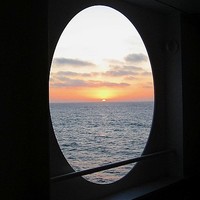Sunrise at sea